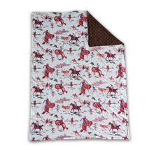 Load image into Gallery viewer, Horse Rodeo Minky Blanket
