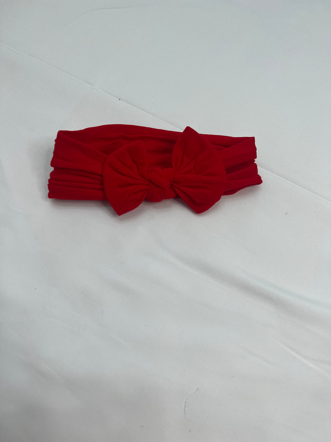 Red Knotted Bow Headband