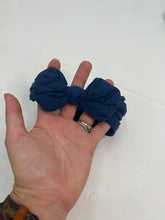 Load image into Gallery viewer, Navy Knotted Bow Headband
