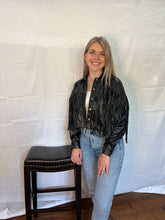 Load image into Gallery viewer, Fringe Faux Leather Jacket
